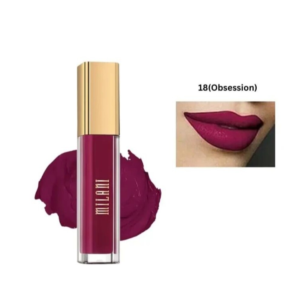 Milani Amore Matte Lip Creme 18 OBSESSION, deep cool toned berry NEW SEALED